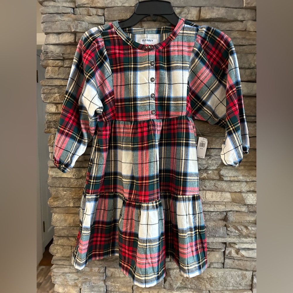 Old Navy Girls' Plaid Dress (Size 8) NWT